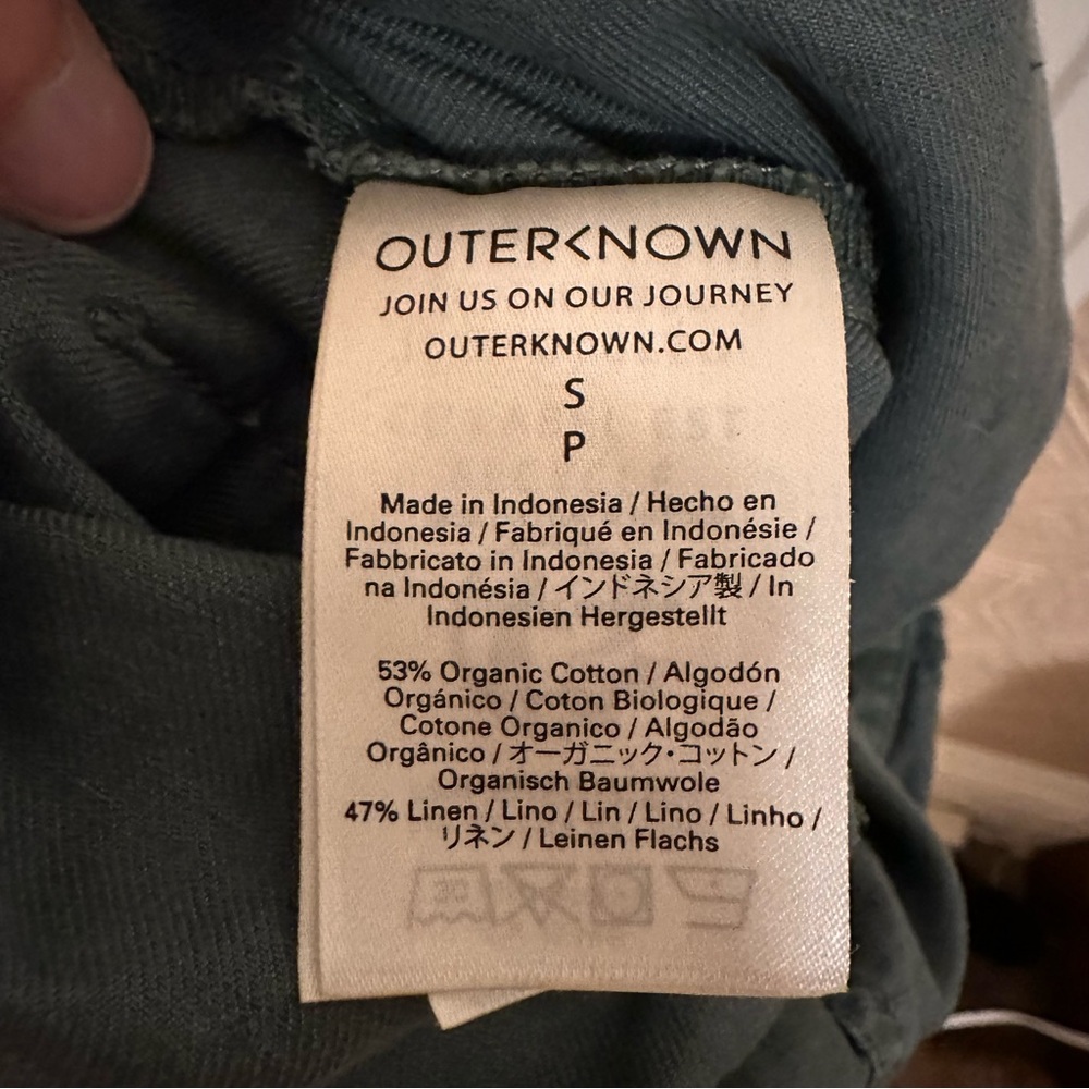 Outerknown S.E.A. Jumpsuit Cotton Short Sleeve Olive Night Green Size Small - Picture 8 of 8